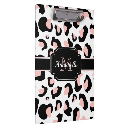 Pink Leopard Print Klemmbrett (Rechts)