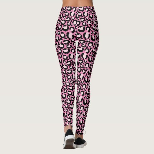 Pink Leopard Print Leggings (Rückseite)