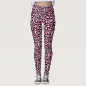 Pink Leopard Print Leggings (Vorderseite)