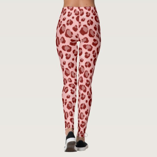 Pink Leopard Print Leggings (Rückseite)