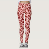 Pink Leopard Print Leggings (Vorderseite)