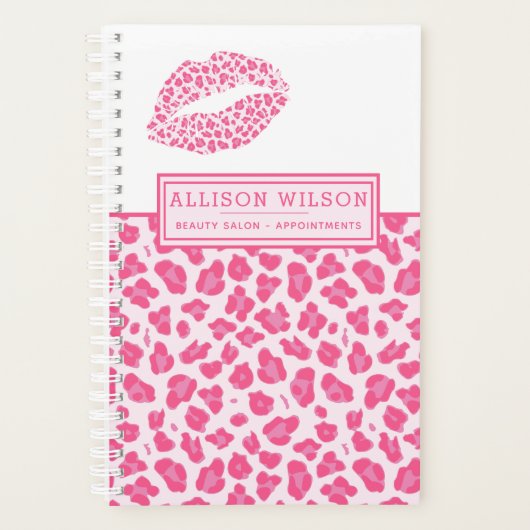 Pink Leopard Print & Leopard Kiss Planer (Vorderseite)