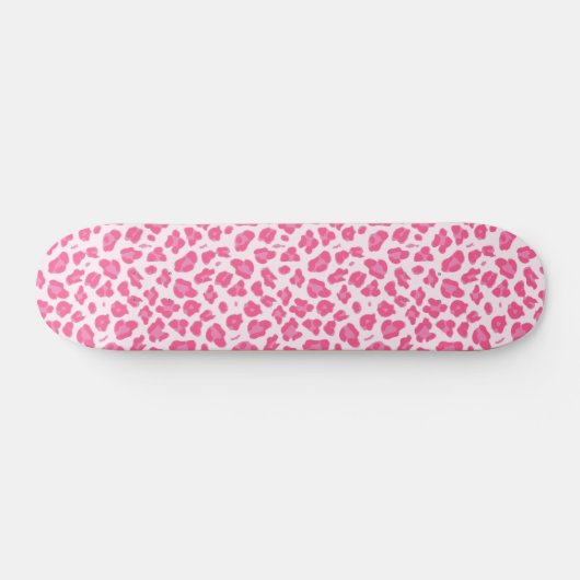 Pink Leopard Print - Mädchen Skateboard (Horizontal)