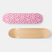 Pink Leopard Print - Mädchen Skateboard (Horizontal)