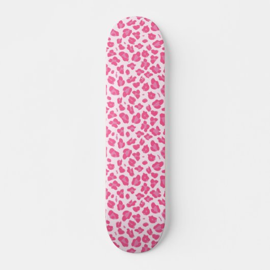 Pink Leopard Print - Mädchen Skateboard (Vorne)