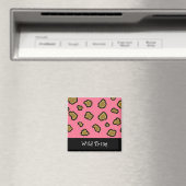 Pink Leopard Print Magnet (In Situ (Geschirrspüler))