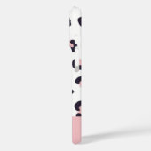 Pink Leopard Print Monogrammed Case-Mate iPhone Hülle (Rückseite / Links)