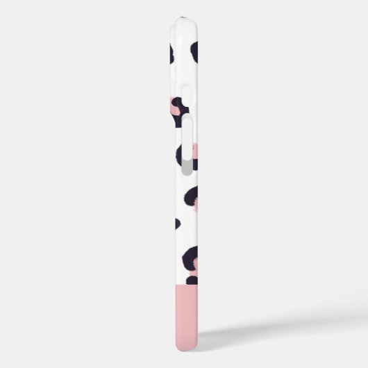 Pink Leopard Print Monogrammed Case-Mate iPhone Hülle (Rückseite / Links)