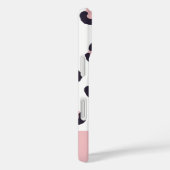 Pink Leopard Print Monogrammed Case-Mate iPhone Hülle (Rückseite / Rechts)