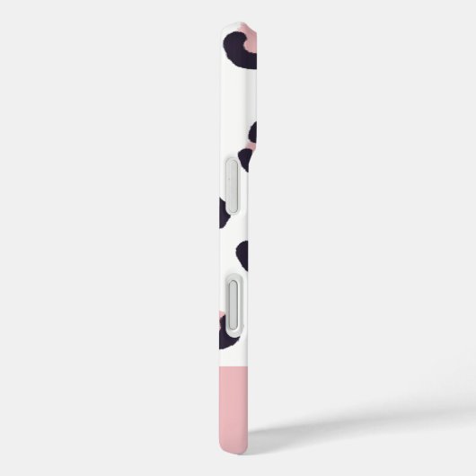 Pink Leopard Print Monogrammed Case-Mate iPhone Hülle (Rückseite / Rechts)