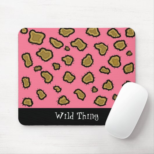 Pink Leopard Print Mousepad (Mit Mouse)