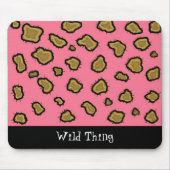 Pink Leopard Print Mousepad (Vorne)