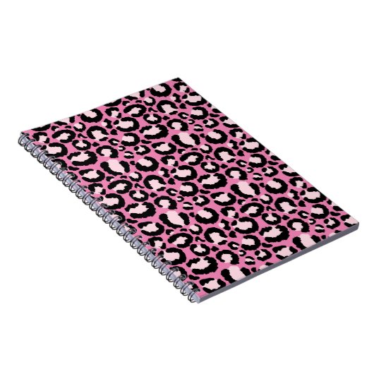 Pink Leopard Print Notizblock (Rechte Seite)