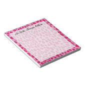 Pink Leopard Print Notizblock (angewinkelt)