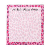 Pink Leopard Print Notizblock (Vorderseite)