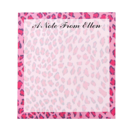 Pink Leopard Print Notizblock (Vorderseite)