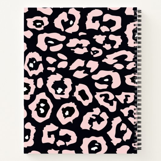 Pink Leopard Print Notizblock (Rückseite)