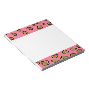 Pink Leopard Print Notizblock