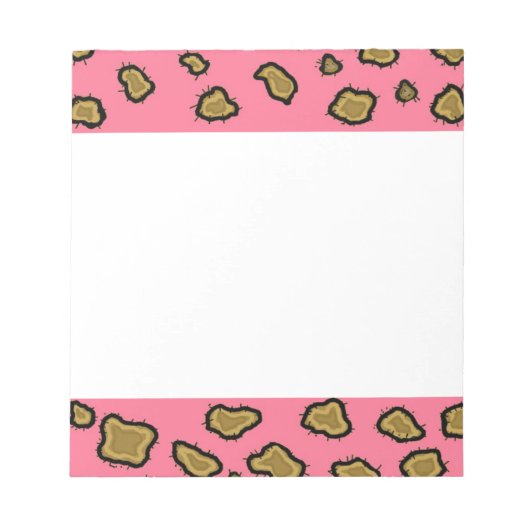 Pink Leopard Print Notizblock (Vorderseite)