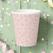 Pink Leopard Print Pappbecher