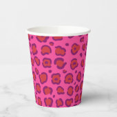 Pink Leopard Print Pappbecher (Links)