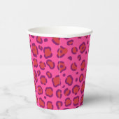 Pink Leopard Print Pappbecher (Rechts)