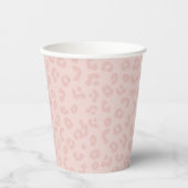 Pink Leopard Print Pappbecher (Vorderseite)