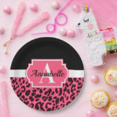 Pink Leopard Print Pappteller (Party)