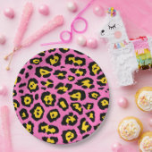 Pink Leopard Print Pappteller (Party)