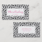 Pink Leopard Print Pattern Beauty Spray Tan Salon Visitenkarte (Vorne/Hinten)