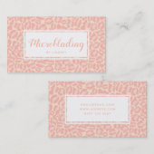 Pink Leopard Print Pattern Beauty Spray Tan Salon Visitenkarte (Vorne/Hinten)