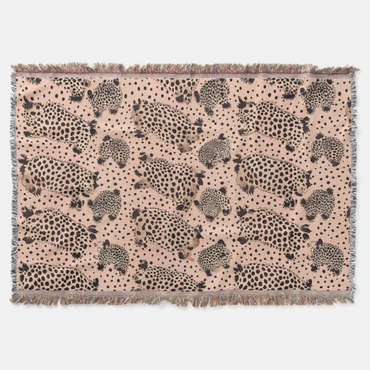 Pink Leopard Print Pattern - Chic Animal Decke (Vorderseite)