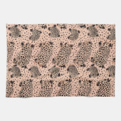 Pink Leopard Print Pattern - Chic Animal Geschirrtuch (Horizontal)