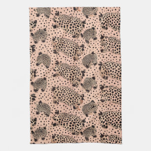 Pink Leopard Print Pattern - Chic Animal Geschirrtuch