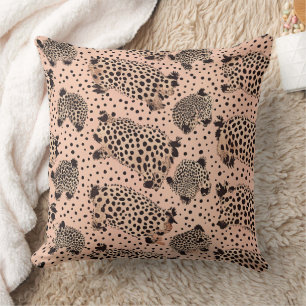 Pink Leopard Print Pattern - Chic Animal Kissen
