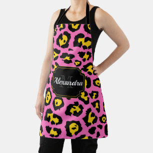 Pink Leopard Print Schürze