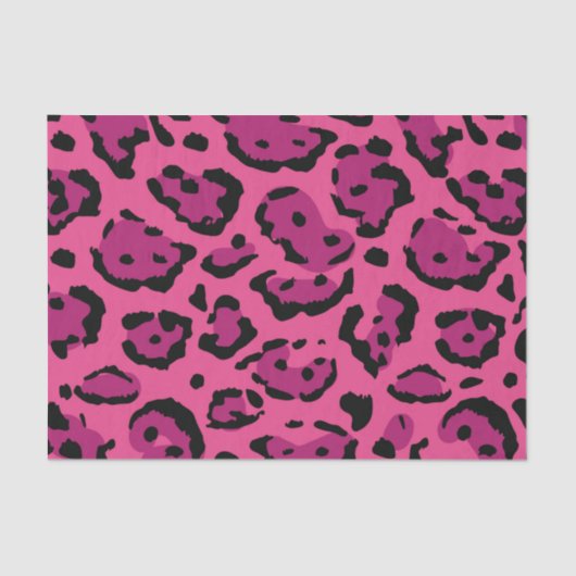 Pink Leopard Print Seidenpapier (Vorderseite)