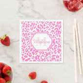 Pink Leopard Print Serviette (Beispiel)