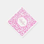 Pink Leopard Print Serviette (Ecke)