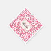 Pink Leopard Print Serviette (Ecke)