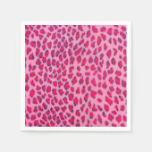 Pink Leopard Print Serviette (Vorderseite)