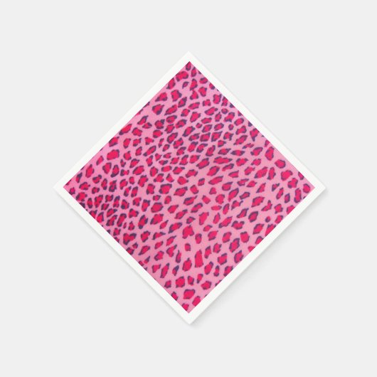 Pink Leopard Print Serviette (Ecke)