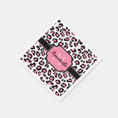 Pink Leopard Print Serviette (Ecke)
