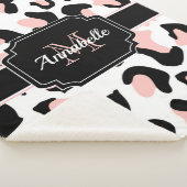 Pink Leopard Print Sherpadecke (3/4)