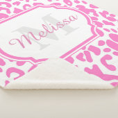 Pink Leopard Print Sherpadecke (3/4)
