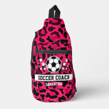 Pink Leopard Print Soccer Name