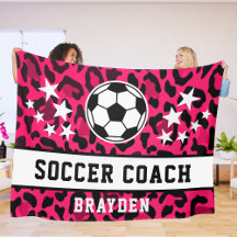 Pink Leopard Print Soccer Name