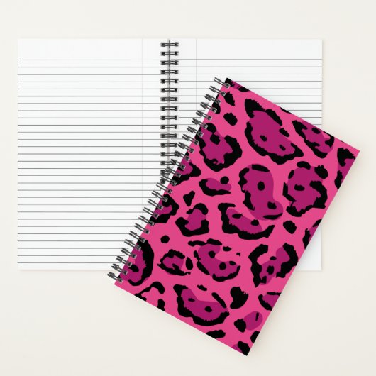 Pink Leopard Print Spiral Notizblock (Innen)