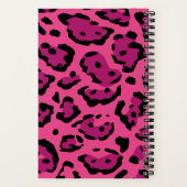 Pink Leopard Print Spiral Notizblock (Rückseite)