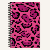 Pink Leopard Print Spiral Notizblock (Vorderseite)